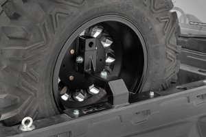 Polaris Ranger 900 XP Spare Tire Carrier - Bed Side Mount - Rough Country - Black - '13-'17 Polaris Ranger 900 XP Spare Tire Carrier - Bed Side Mount - Rough Country - Black - '13-'17